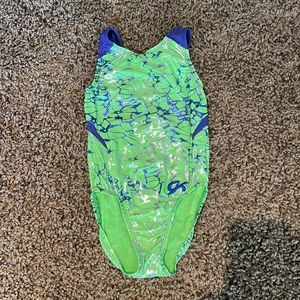 Green and Blue Kids Leotard  by GK